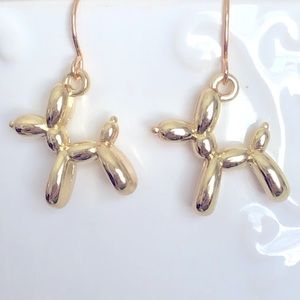 New Balloon Puppy Dog Dangling Hand Crafted Charm Earrings Festive Unique Gifts
